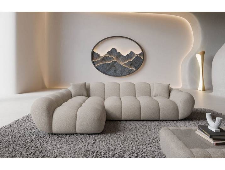 Couch Maleron L-Form in Stoff
