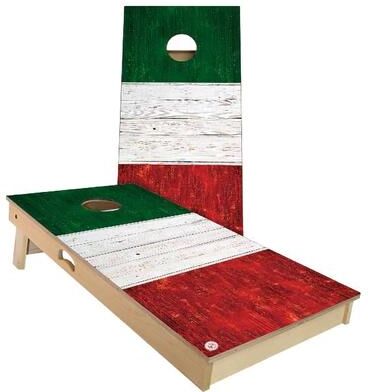Skip's Garage Italy Flag Outdoor Cornhole Board Set