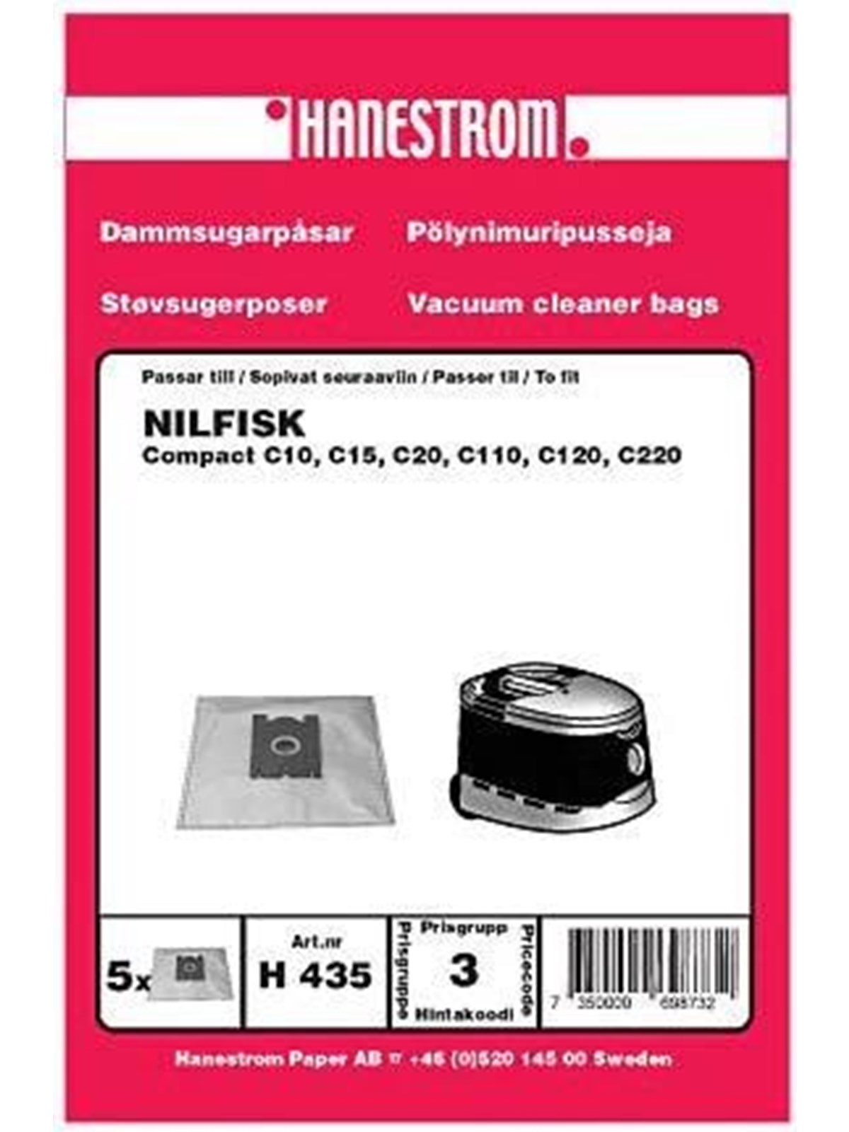 hanestroem Vacuum Cleaner Bags - 5 pcs