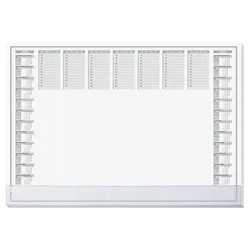 SIGEL Schreibtischunterlage Protect 2026/2027 weiß Papier 59,5 x 41,0 cm, 40 Blatt