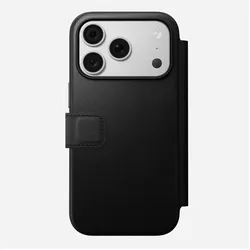 Nomad MagSafe Book-Cover  Modern Leather (Apple iPhone 17 Pro, Apple iPhone 18 Pro), Smartphone Hülle, Schwarz