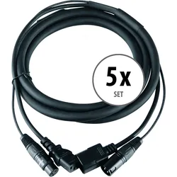 Pronomic Stage IECD-2.5 DMX Hybridkabel C/DMX 2,5m 5x Set