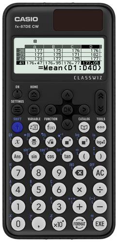 Casio FX-87DE CW Technisch wissenschaftlicher Rechner Schwarz Display (Stellen): 10 batteriebetrieben, solarbetrieben (B x H x T)