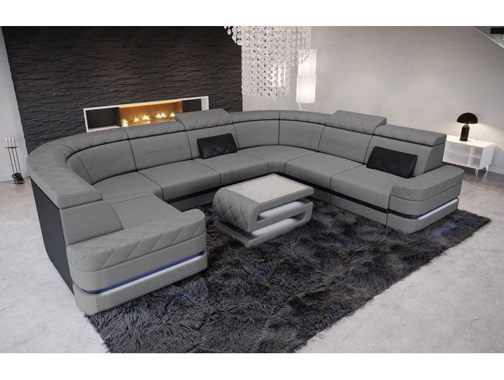 Couchlandschaft Positano U-Form in Stoff