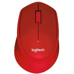 Logitech Kabellose PC-Maus »M330 Silent Plus« rot, 10.54x6.79x3.84 cm