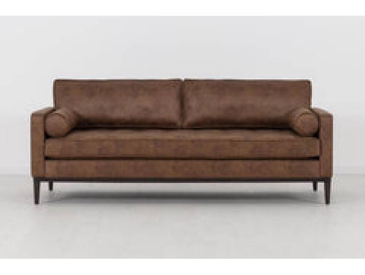Dreisitzer-Sofa Model 02, Kastanienbraun