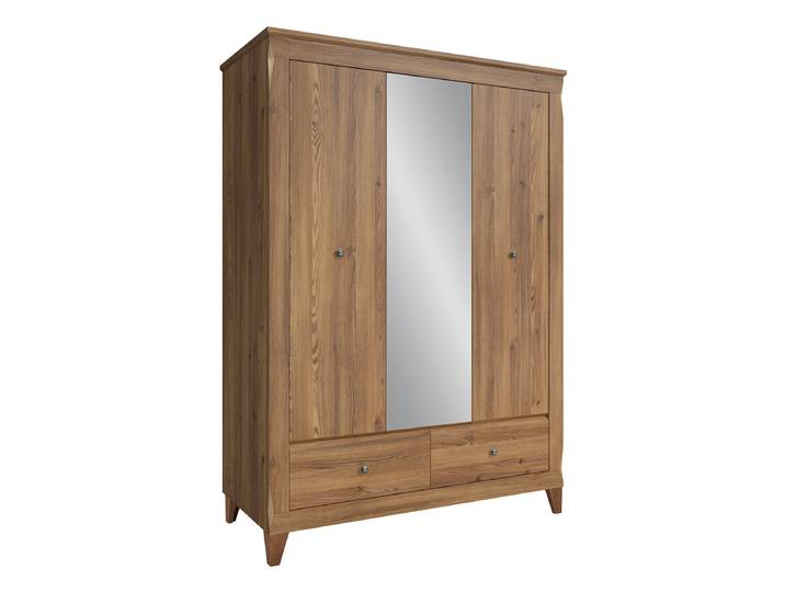 Armoire 3 portes 2 tiroirs Raya Bois