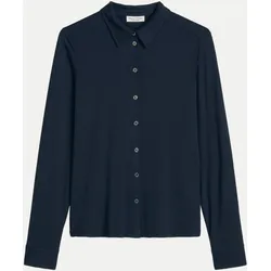 Jersey-Bluse Blau M