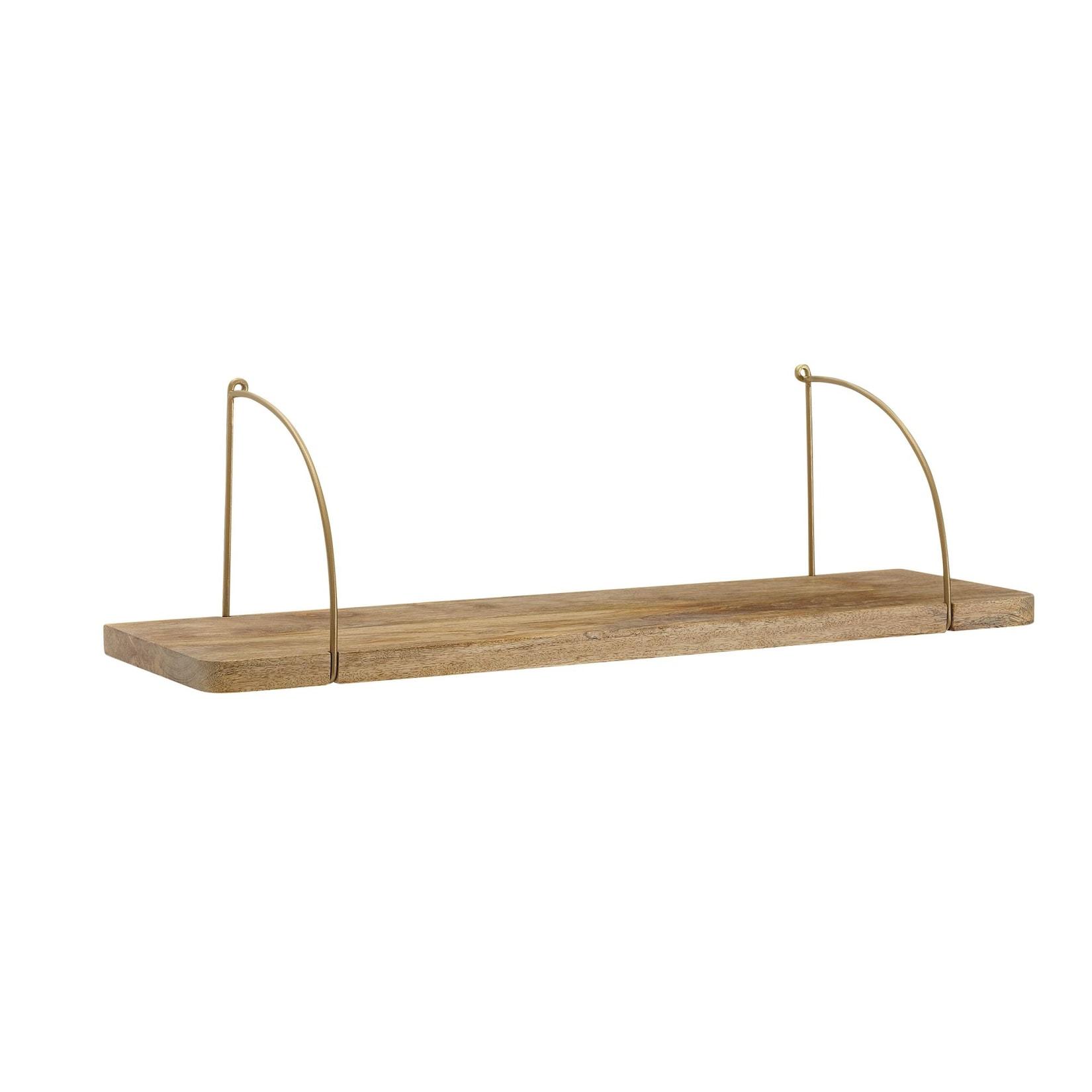 KADIMA DESIGN Wandregal TEVERE: Industrie-Stil, Mango Massivholz/Eisen, 60x22x25 cm, verschiedene Farben.