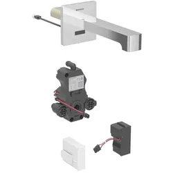 Geberit Brenta Infrarot-Waschtischarmatur 116271211 Wandmontage, Netzbetrieb, UP-Funktionsbox, hochglanz-verchromt, ohne Mischer, 17cm