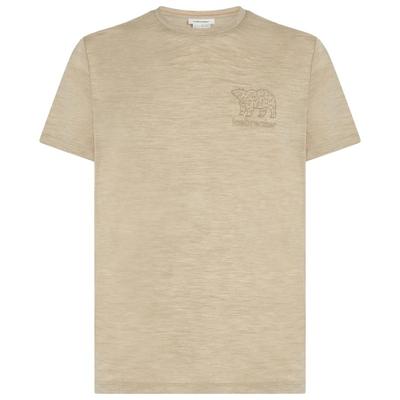 Icebreaker - Merino 150 Tech Lite S/S Tee Forest Footsteps - Merinoshirt Gr S beige
