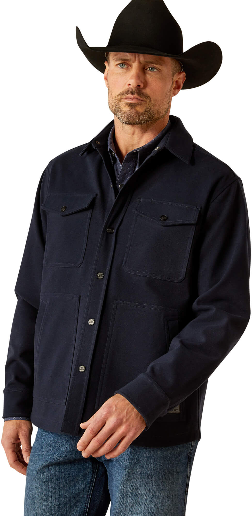Men's Relentless Amarillo Shirt Jacket in Peacoat, Size: 2XL by Ariat