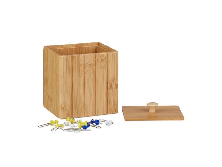 Aufbewahrungsbox mit Deckel Hellbraun