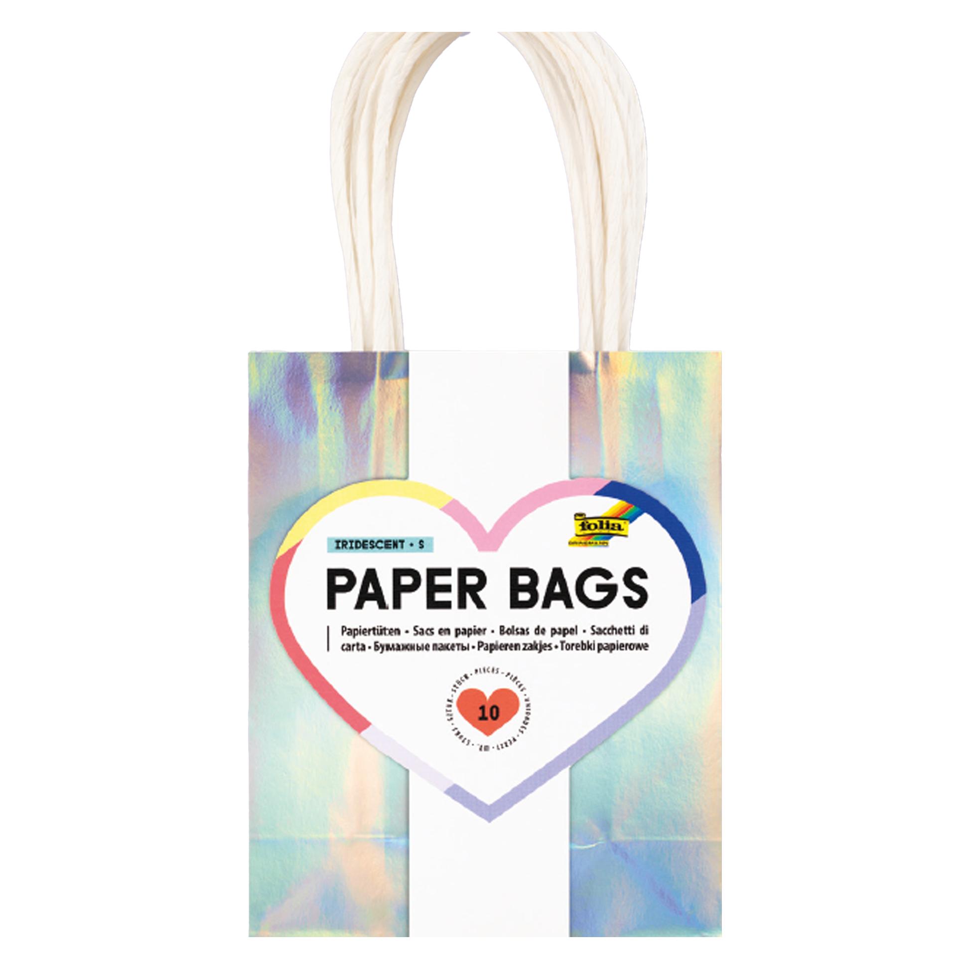 Folia Papiertüten M IRISIEREND GLÄNZEND, 110g/m² Kraftp. (7x) (21879/7)