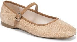 Wide Width Women's Beloved 2 Mary Jane Flat by LifeStride in Natural Tan (Size 11 W)