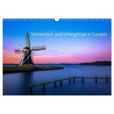 Sonnenauf- und Untergänge in Europa (Wandkalender 2027 DIN A3 quer), CALVENDO Monatskalender