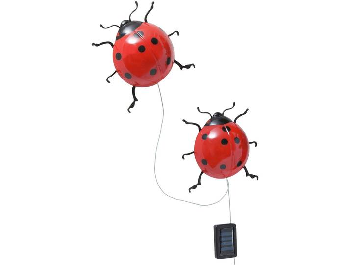 LED Gartenleuchte MAXIMEX Modell Marienkäfer , rot, B:20cm H:6cm L:20cm, Leuchten, LED Gartenleuchte, solarbetriebene Gartendekoration, leuchtet bis zu 10 Stunden