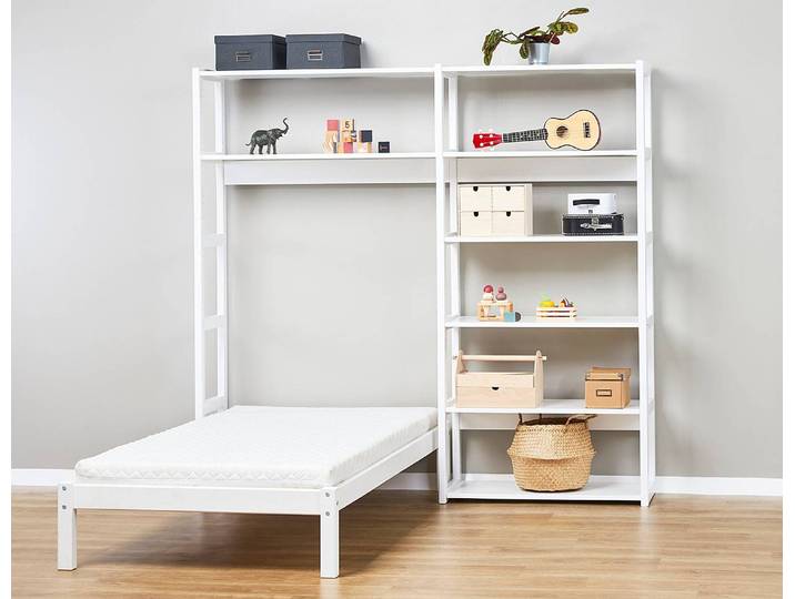 Étagère avec lit I 209cm Blanc