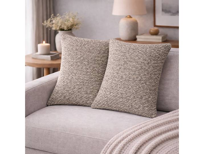 Dekokissen Fjella 2er-Set Silber/Silber 40 x 40cm Polyester