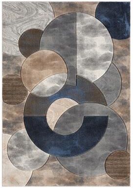 MDA Rugs Alexia Collection Modern Circle Design Area Rug