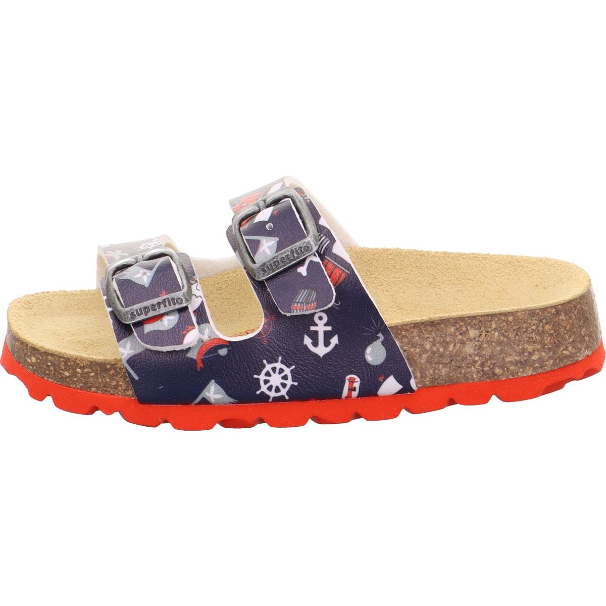 Superfit Fussbettpantoffel blau/rot (8190) 24 1-800111-8190-24