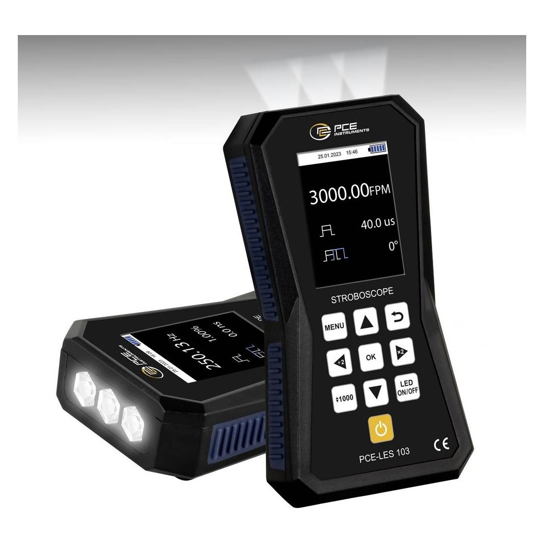 PCE Instruments LED-stroboscoop Aantal LEDs: 3 stuk(s) Koudwit (LED) (PCE-LES 103)