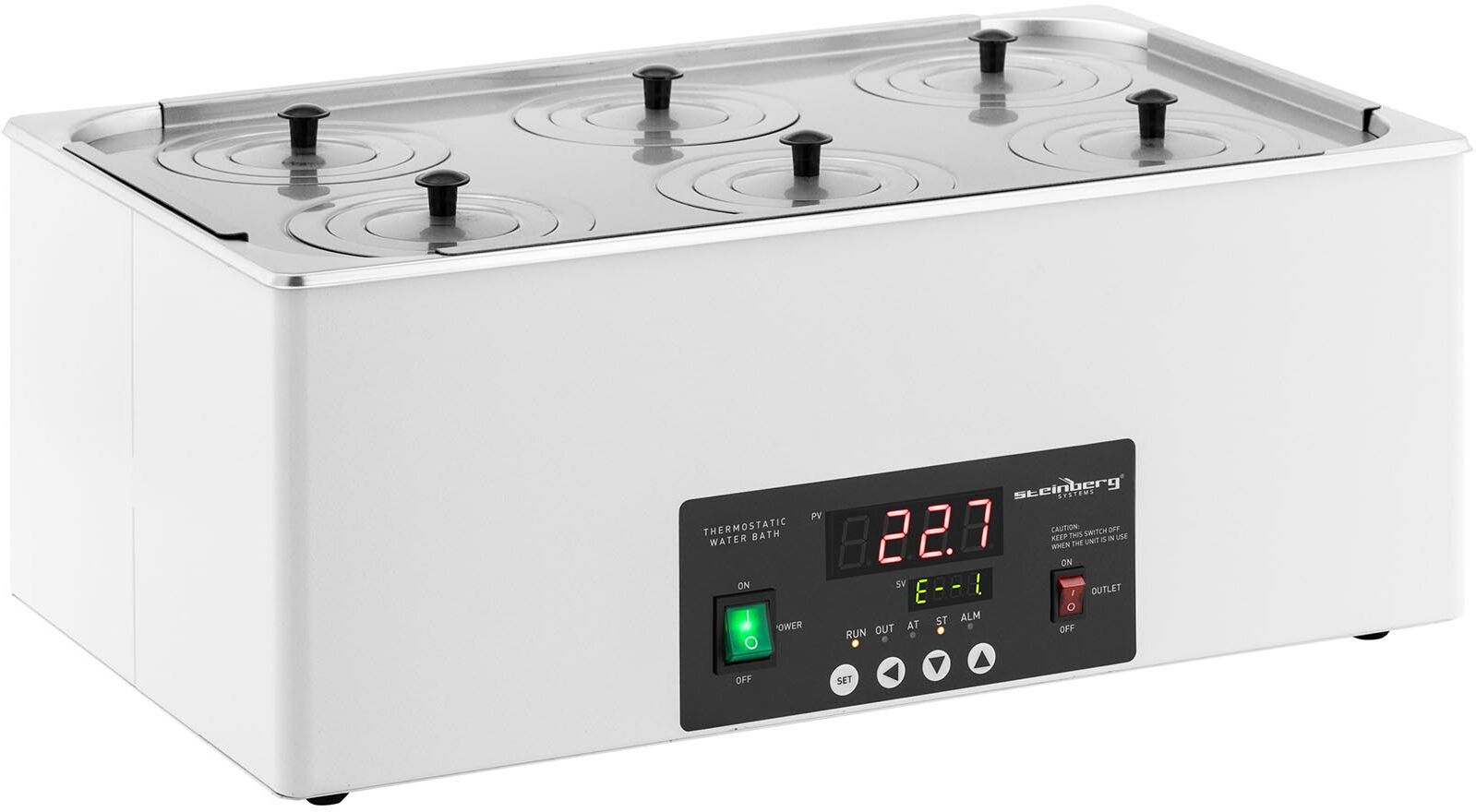 Steinberg Systems Thermostatic water bath - digital - 22.5 l - 5 - 100 °C - 500 x 300 x 150 mm SBS-TWB-2006