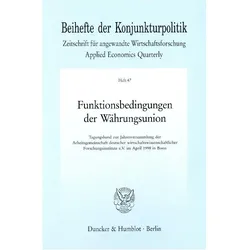 Funktionsbedingungen der Währungsunion., Fachbücher