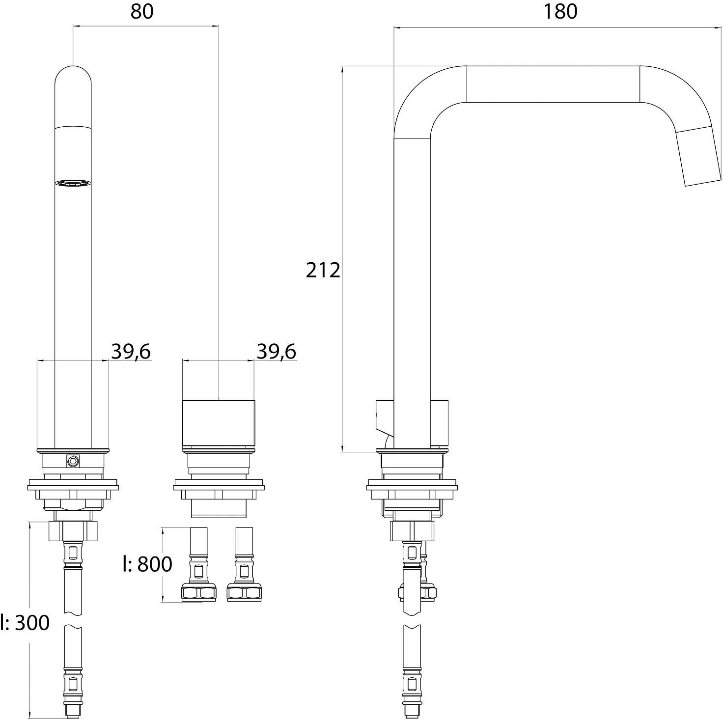 Emco asis 2-Loch Waschtischarmatur, Badarmaturen, 958300100, chrom