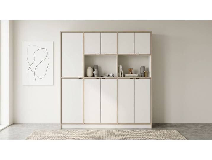 Schrank nach Maß von Pickawood Premium Dekore Weiß Multiplex Kante