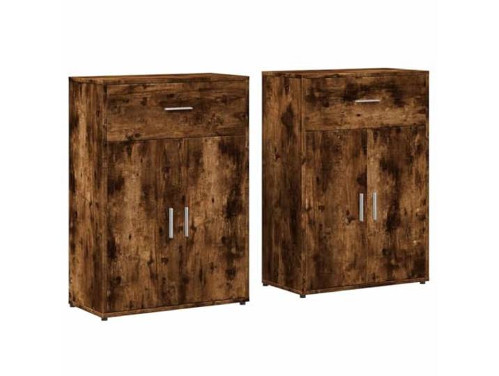 GFMGUEMV Sideboards 2 STK. Räuchereiche 60x30x84 cm Holzwerkstoff Stauraum Stabiler Holzwerkstoff, feuchtigkeitsbeständig, pflegeleichte Oberfläche, vielseitige Ablagefläche, Wandmontage erforderlich
