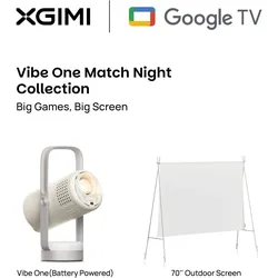 XGIMI Vibe One Outdoor Match Night Bundle LED Beamer Bundle 250 ISO Lumen