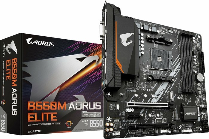 Gigabyte B550M AORUS Elite mATX Mainboard - Sockel AM4
