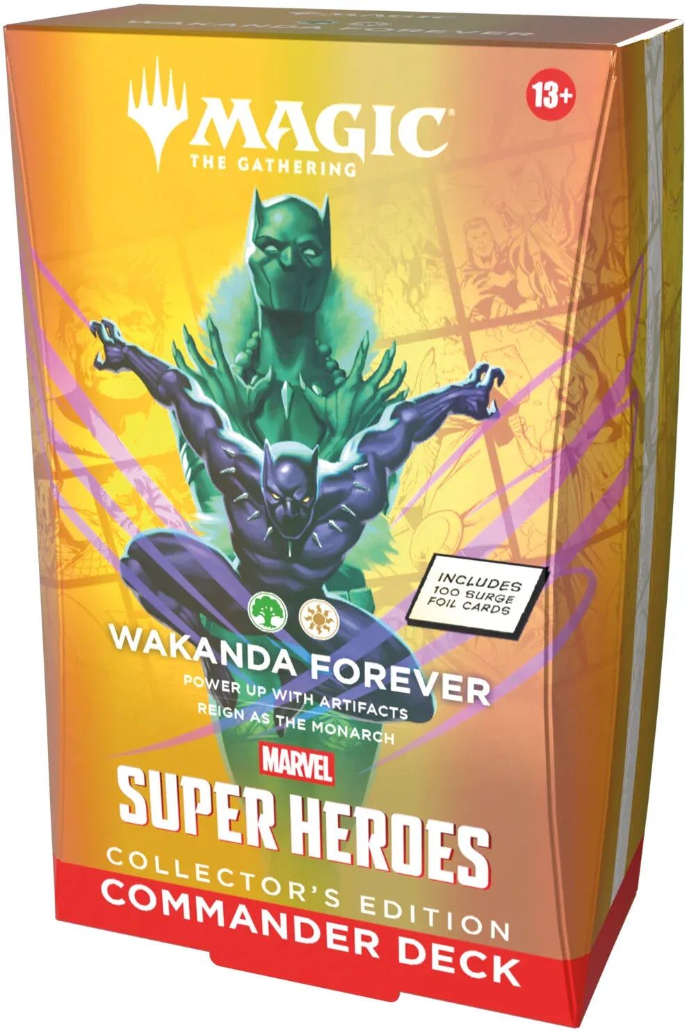 Magic: The Gathering Marvel Super Heroes Collector Commander Deck (Choose Your Deck) - 100 Surge Foil Cards, Collector's Edition, Multiplayer Ready