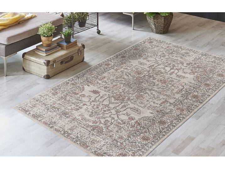 Teppich KAYOOM Percy 300 , beige, B:80cm H:13mm L:150cm, Baumwolle, Teppiche, Teppich