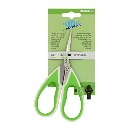 WEDO Bastelschere Edelstahl 15 cm Comfortline apfelgrün/weiß