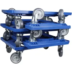 Transportroller Kunststoff 60x40 cm  4 Leichtlauf-Lenkrollen, ideal für Kisten ...