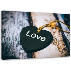 LEINWANDBILD Anhänger mit Love-Inschrift 120x80cm