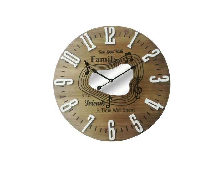 Mobili Rebecca Wanduhr Braun 5/50/50 cm, 5x50x50 cm, Dekoration, Uhren, Wanduhren