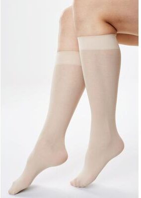 Plus Size Women's 3-Pack Knee-High Support Socks by Comfort Choice in Nude (Size 2X) Tights