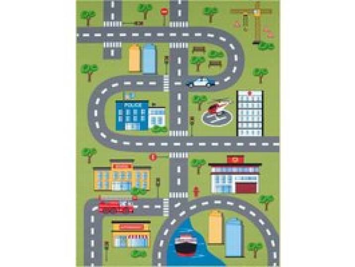 Tapis pour enfants Bini vert 200 cm carré