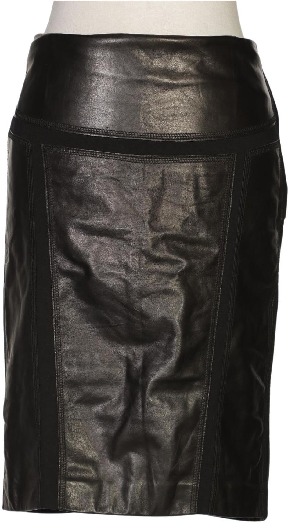 TED Baker Damen Rock, Schwarz, Gr. EU 38 (Ted Baker 2), Leder / Synthetik / Viskose - Second Hand
