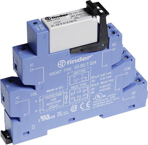 Finder 38.52.7.024.5050 Koppelrelais 24 V/DC 8A 2 Wechsler 1St.