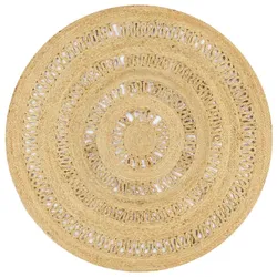 vidaXL Teppich Handgefertigt Jute Geflochten 120 cm
