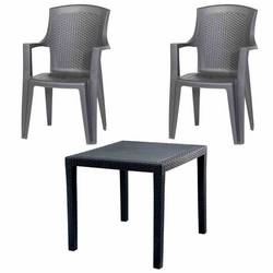 Progarden Eden+King SET 3tlg. ant. N01318 Gartenmöbel-Set Anthrazit