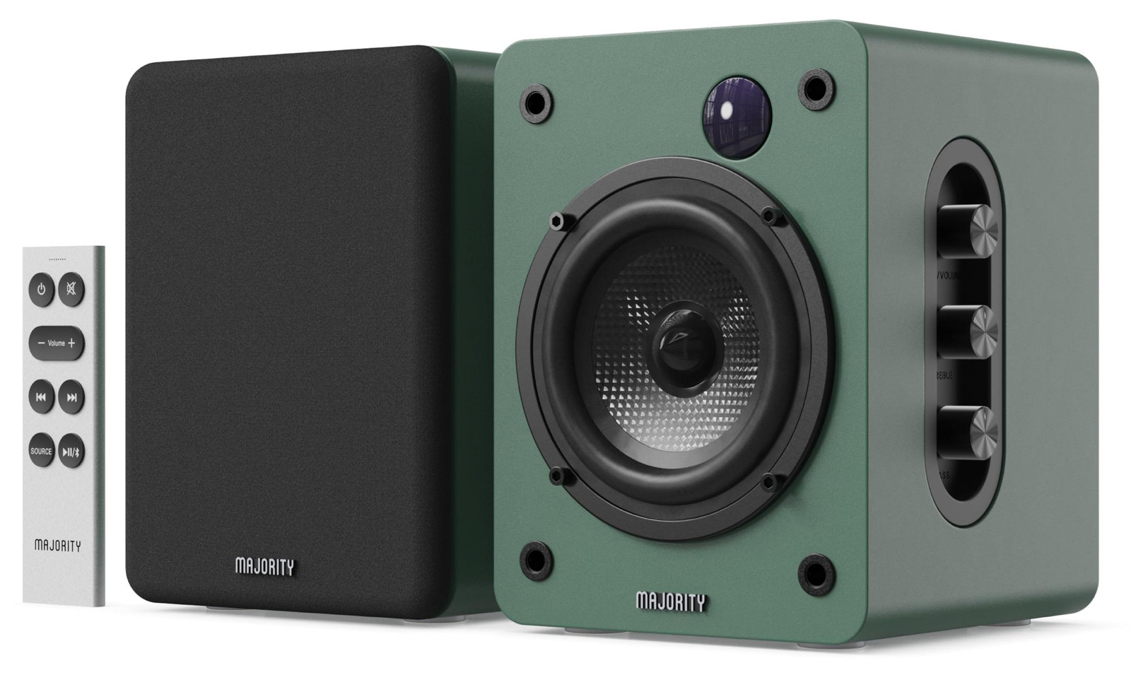 Selius Actieve Studio Monitor Boekenplank Luidsprekers 60W Bluetooth 5.3 met Koolstofvezel Woofer