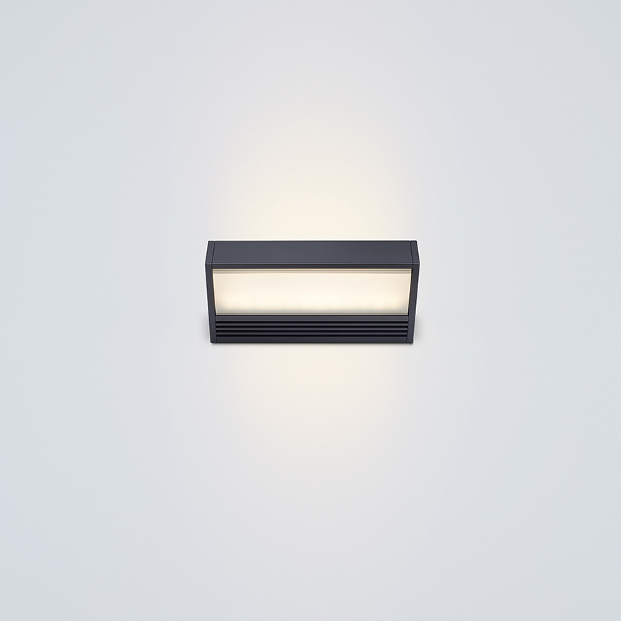 Serien Lighting LED-Wandleuchte SML² 15cm schwarz 2700K satinée/Raster SM1330 4260331395442