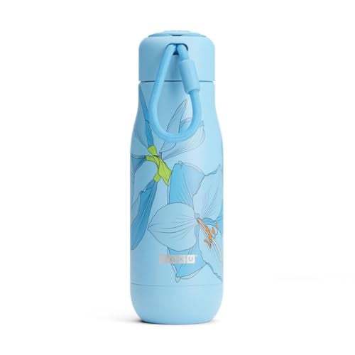 Zoku Thermosfles RVS 0,5 l Sky Lily Floral Blauw