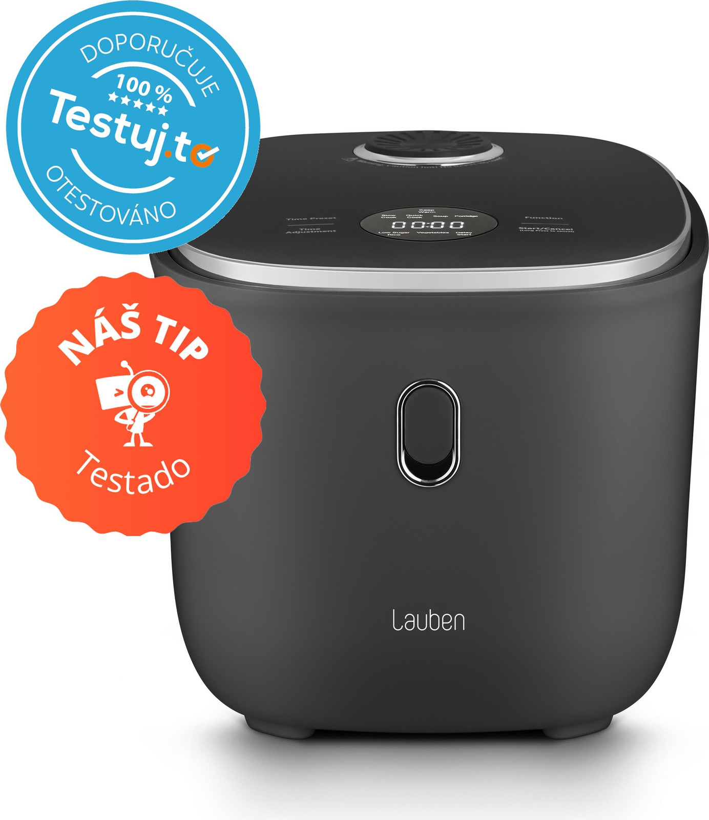 Lauben LBNLSRC3000AT Low-Sugar Reiskocher 3,0 l - Anthrazit