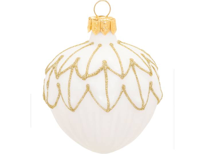 Kugel Knospe 6er Set - Farbe: weiss - 949